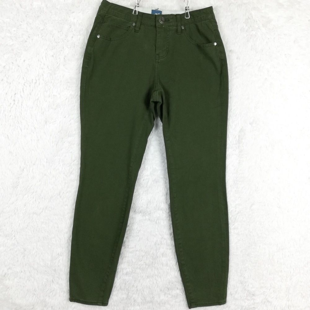 Jag Womens Jeans Cecilia Skinny Denim Green Elastic Waist‎ Curvy Stretch 4